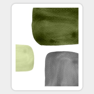 Green and gray organic shapes Sticker